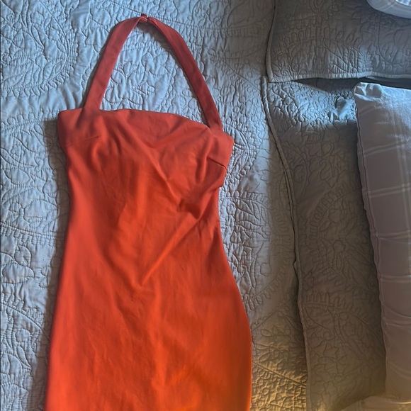 Orange Superown Halley Halter Dress - Picture 4 of 5